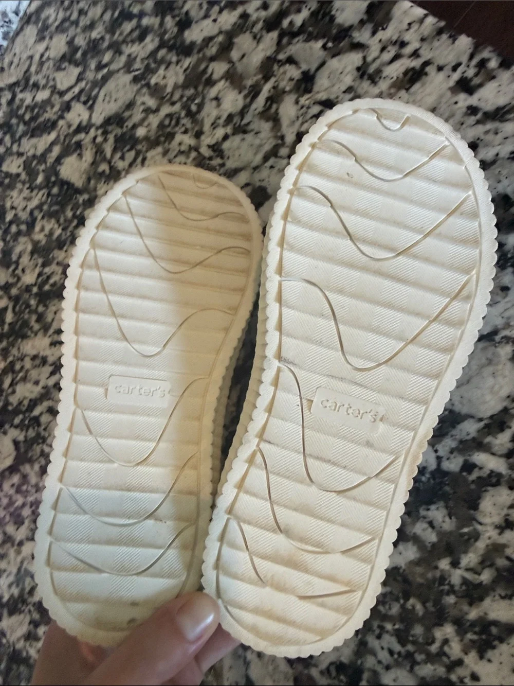 Carter's White Kids Sneakers with Pink Lining and Pastel Charm Accents